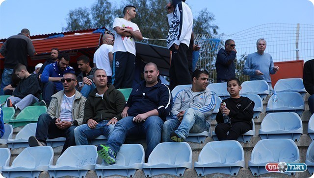 רפי בוסקילה ומוטי קריספיל הגיעו לצפות בבית שאן (עדי מלול)